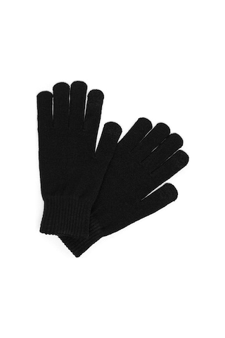 Çift Katlı Kalın Siyah Sıcak Tutan Yün Kışlık Kadın Erkek Eldiven Unisex 1 Çift Çok Renkli