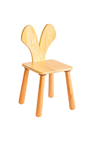 Woodnjoy Wood & Joy Doğal Ahşap Çocuk Sandalye Fare Ahşap