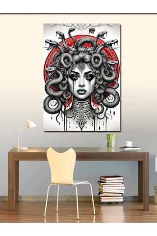 Kanvas Tablo Medusa Ve Mitolojik Portre 70cmx100cm