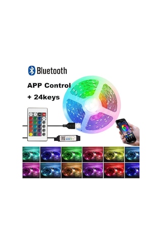 Akıllı Renkli 44 Tuşlu Rgb 5050 Led Şerit Bluetooth Bant Dekorasyon Odası Led 0.5-30mpc T Neon Işık Led Led Aydınlatmalar 56671869