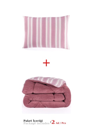 Comfort Set Yeni Nesil Wellsoft Yorganlı 2 Parça Tek Kişilik Soft Line Bordo Bordo
