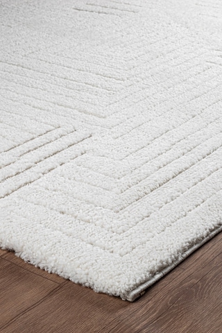 Norway Vl Bukleli Premium Yumuşak Peluş Post Iskandinav Oturma Odası Salon Halısı 70621-krem