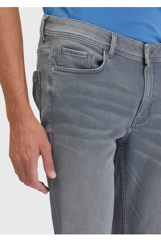 Ramsey Gri Düz Slim Fit Denim Pamuk Karışımlı Pantolon gri grey