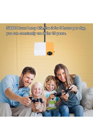 Xdh Led Projektör, Çoklu Bağlantı Noktalı 1080p Full Hd Ev