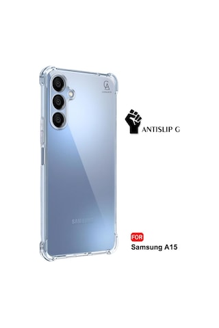 Samsung Galaxy A15 Uyumlu Köşe Dolgulu Anti Shock Telefon Kılıfı Ve Hayalet Privacy Ekran Koruyucu