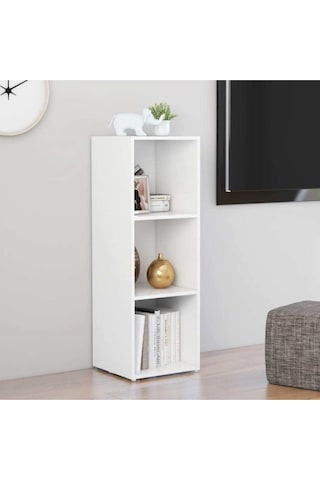 Tdesıgno Şeyma Televizyon Sehpası - Ünitesi -kitaplık-beyaz 108 Cm 3 Raflı Beyaz