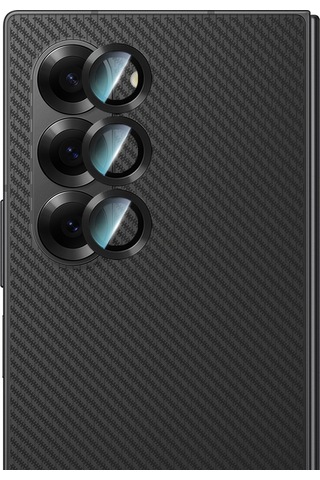 Galaxy Z Fold 6 Uyumlu Caseworld Alloy Serisi Oleofobik Anti Reflective Kamera Lens Koruyucu Siyah