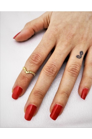 GOLD KAPLAMA KARARMAZ TAÇ FİGÜR ALTTAN AYARLI EKLEM YÜZÜK-YÜZÜK14 Altın