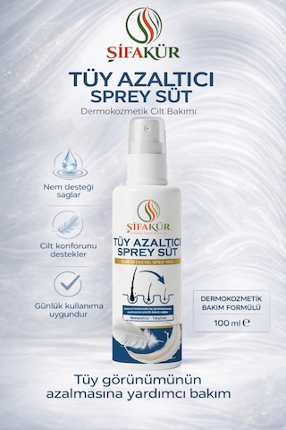 Şifakür Sprey Süt Tüz Azaltıcı Papain & Aloe Vera İçeren Cilt Bakım Spreyi 100 Ml Nemlendirici Bakım