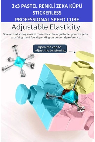 3x3 Profesyonel Pastel Renkli Speed Cube Zeka Sabır Küpü