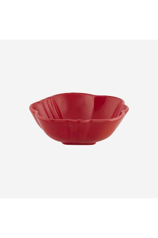 Kırmızı Seramik Çorba Kasesi 13 Cm