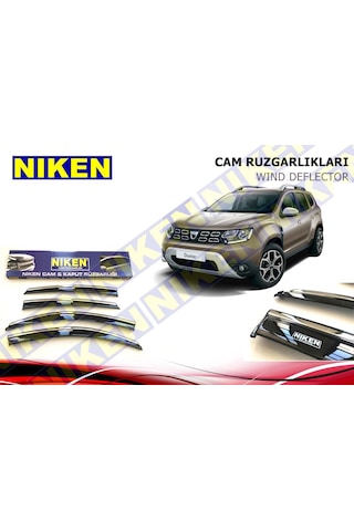 Dacia Duster 2018 - 2022 Niken Kromlu Cam Rüzgarlığı Krom