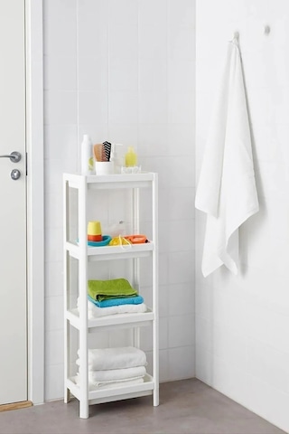 4 Katlı Düzenleyici Raf Ünitesi Beyaz, Kitaplık, Banyo, Mutfak Rafı. Ayakkabılık, Organizer Beyaz