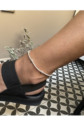 Gümüş Kazaziye Dorika Detaylı Halhal Hal01gu Gümüş