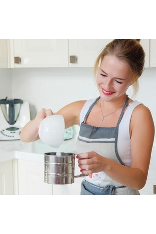 Pasulama İçin Paslanmaz Çelik Un Elek, Çift İnce Örgü Çelik