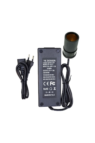 220v'dan 12v 10a Araç Çakmaklık Dönüştürücü Adaptör
