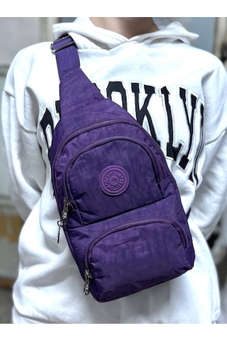 Su Geçirmez Kumaş Mor Unisex Body Bag Çapraz Omuz Çantası Mor