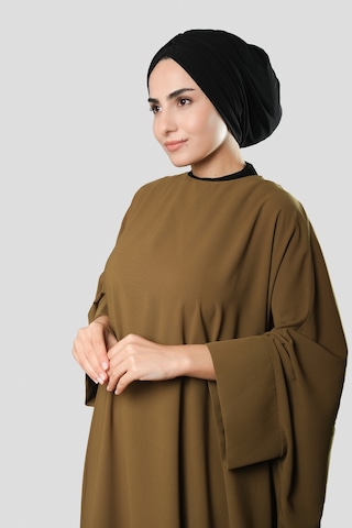 Hürrem Bone Siyah Drapeli Salaş Tesettür Bone Sandy Büzgülü 2315 01 Siyah