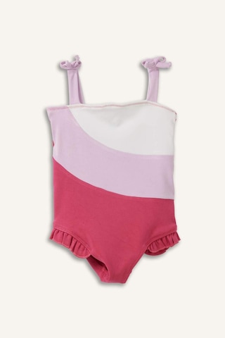 Defacto Çizgili Fuşya Mayo Kız Bebek H4878a526hspn214 Pembe-pn214