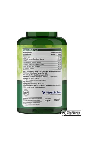 Natures Supreme Hepa Complex 60 Kapsül Aromasız