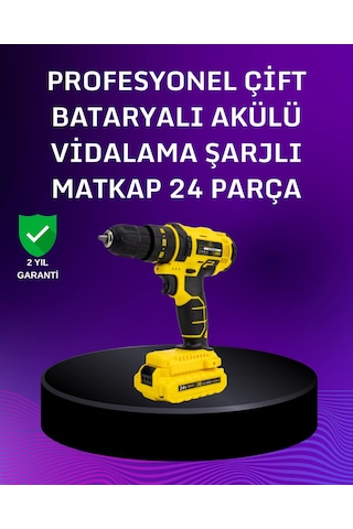 Mey İthalat 12v Akülü Matkap 20-30 Nm Tork, Çift Hız Ayarı Ve Led Işık