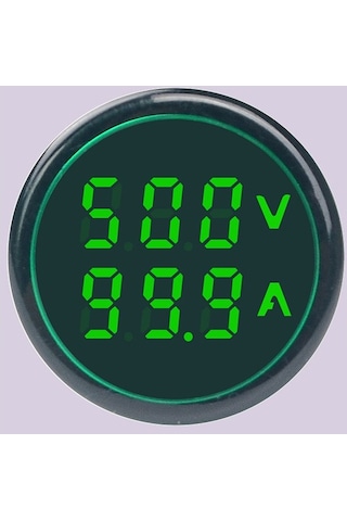 Çift Ekranlı Led Ac60-500v 0-100a Akım Göstergeli Yuvarlak Dijital Ac Voltmetre Ampermetre