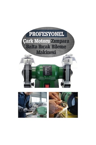 Moonshop Turbo-3000 150 MM Çark Motoru Zimpara Balta Bıçak Bileme Makinesi Taş Motoru Taşlama