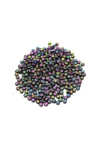 Harf Boncuk Elips Siyah 6 Mm 250 Gr