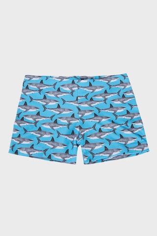 Slipstop Santana Junior Desenli Lastikli Bel Boxer Mayo Short Erkek Çocuk Mayo Short Sr2631000008 Mavi