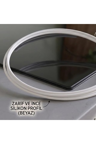 Ankastre Ocak- İndüksiyon Ocak- Sızdırmaz Silikon Conta Bant Değil, Çıkarılabilir & Yıkanabilir 60-75 Cm Ocak Uyumlu Ankastre Ocak- İndüksiyon Ocak Kenar Silikonu Beyaz