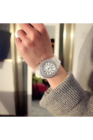 Yingfu Siyah Moda Taklidi Led Işıklı Kadın Spor Dijital Kol Saati Diğer