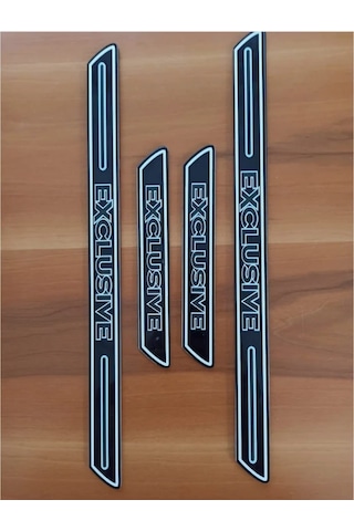 Citroen Cactus Pleksi Kapı Eşiği 4'lü Set Ön Arka Pianoblack Exclusıve Yazılı Fs