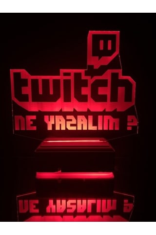 Kişiye Öze Hediye Twitch 3D Led Gece Lambası