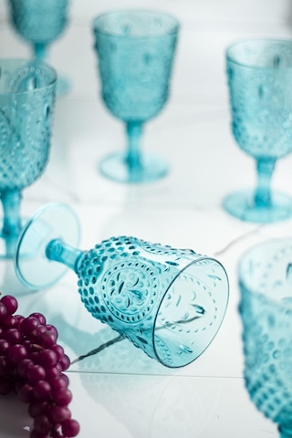 Akrilik Aquamarin Tekli Kadeh & Su Meşrubat Kahve Yanı Bardağı 450 Ml Cam Değildir Sarı