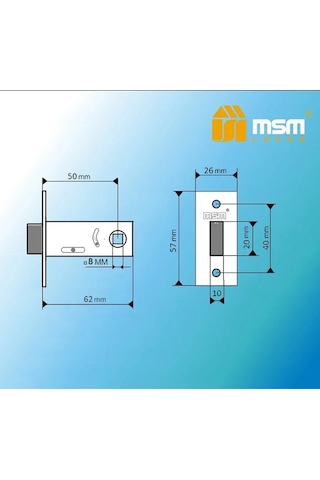 Msm Locks L50m İç Kapılar İçin Manyetik Sürgülü Kilit 288042729