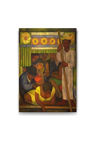 Rivera - The Flowered Canoe Tablosu - 80x125cm