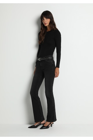 Colin's Colins Slim Fit Yuvarlak Yaka Düz Kadın Siyah Uzun Kol Tişört Cl1081871 Q1.v2 Blk