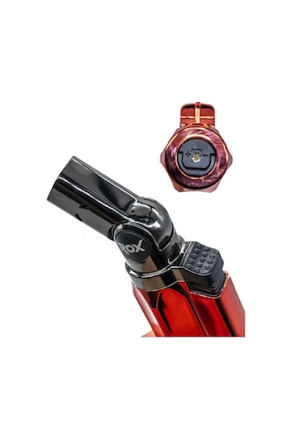 Rox Bs-106 Dört Alev Çıkışlı Mini Bütan Gaz Torch Pürmüz Kırmızı