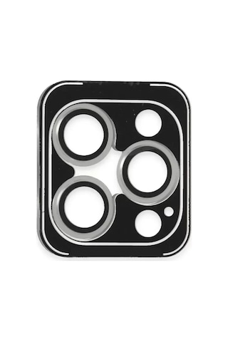 iPhone Uyumlu 16 Pro Max Pvd Metal Kamera Lens - Gümüş