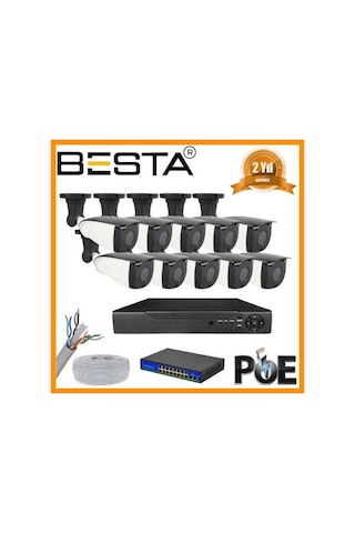 5 Mp 1440p 10 Dış Mekan Kameralı Ip Poe Güvenlik Seti 27728878