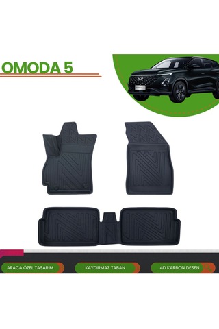 Chery Omoda 5 2022+ Araca Özel Üretim 4d Havuzlu Paspas Takımı Karbon