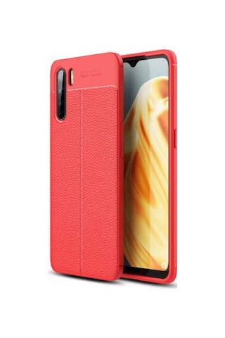Oppo Reno 3 Kılıf Zore Niss Deri Desenli Silikon Kılıf