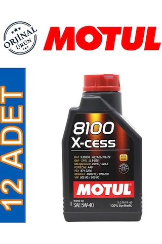 Motul 8100 X-Cess 5W-40 Motor Yağı 12 x 1 L