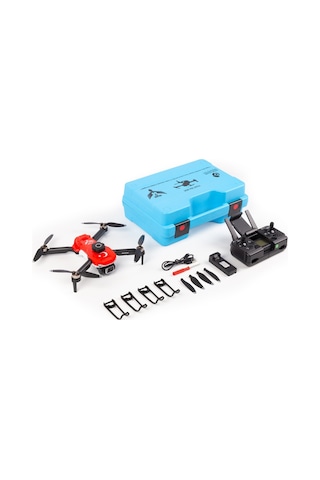 Yıldız İha Heki Skymaster Fırçasız Motor,çift Kamera Engel Sensörlü Hobi Dronu Kırmızı,2 Bataryalı