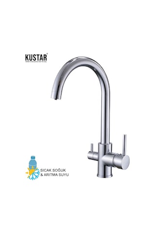 Kuğu Model Arıtma Çıkışlı Mutfak Eviye Bataryası