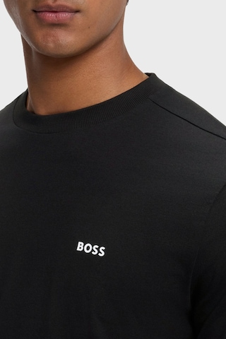 Boss Logolu Regular Fit Bisiklet Yaka Uzun Kollu T Shirt Erkek T Shirt 50506365 001 Siyah