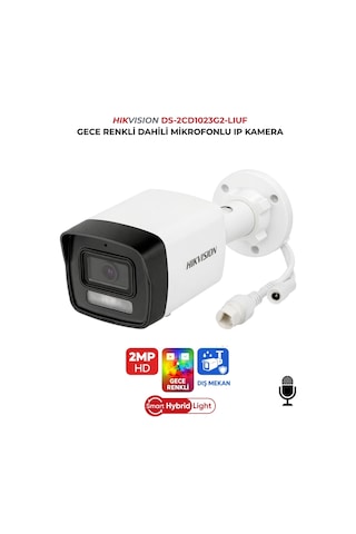 Ds-2cd1023g2-lıuf 2mp Sd Kartlı Ip Kamera 512gb Destekli Renkli Ve Sesli