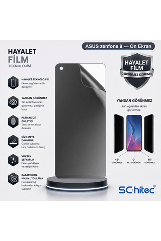 Zenfone 9 Uyumlu Ön Yüzey Hayalet Privacy Hidrojel Ekran Koruyucu 76775652