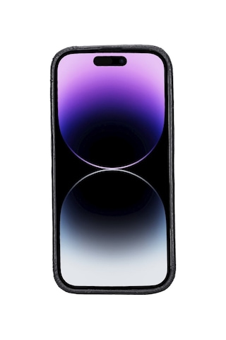 Apple Uyumlu iPhone 15 Pro Deri Arka Kapak Rock Rst1
