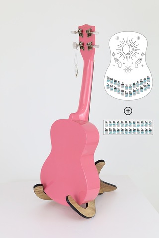 ukulele akorcetveli tablosu stickeri etiketi BARİTON-TENOR-KONSE